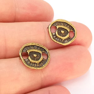 10 Antique Bronze Charms Connector Antique Bronze Plated Connector (16x14mm)  G21982