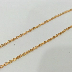 Gold Chain Gold Plated Chain 1 Meter 3.3 Feet 2x3 mm G16857 image 4