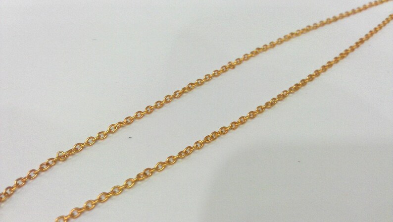 Gold Chain Gold Plated Chain 1 Meter 3.3 Feet 2x3 mm G16857 image 4