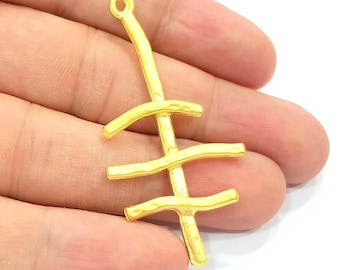 Gold Charm Gold Plated Charms  (57x28mm)  G8914