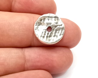 Skivpärlor Antikförsilvrade metallpärlor (16 mm) G34189