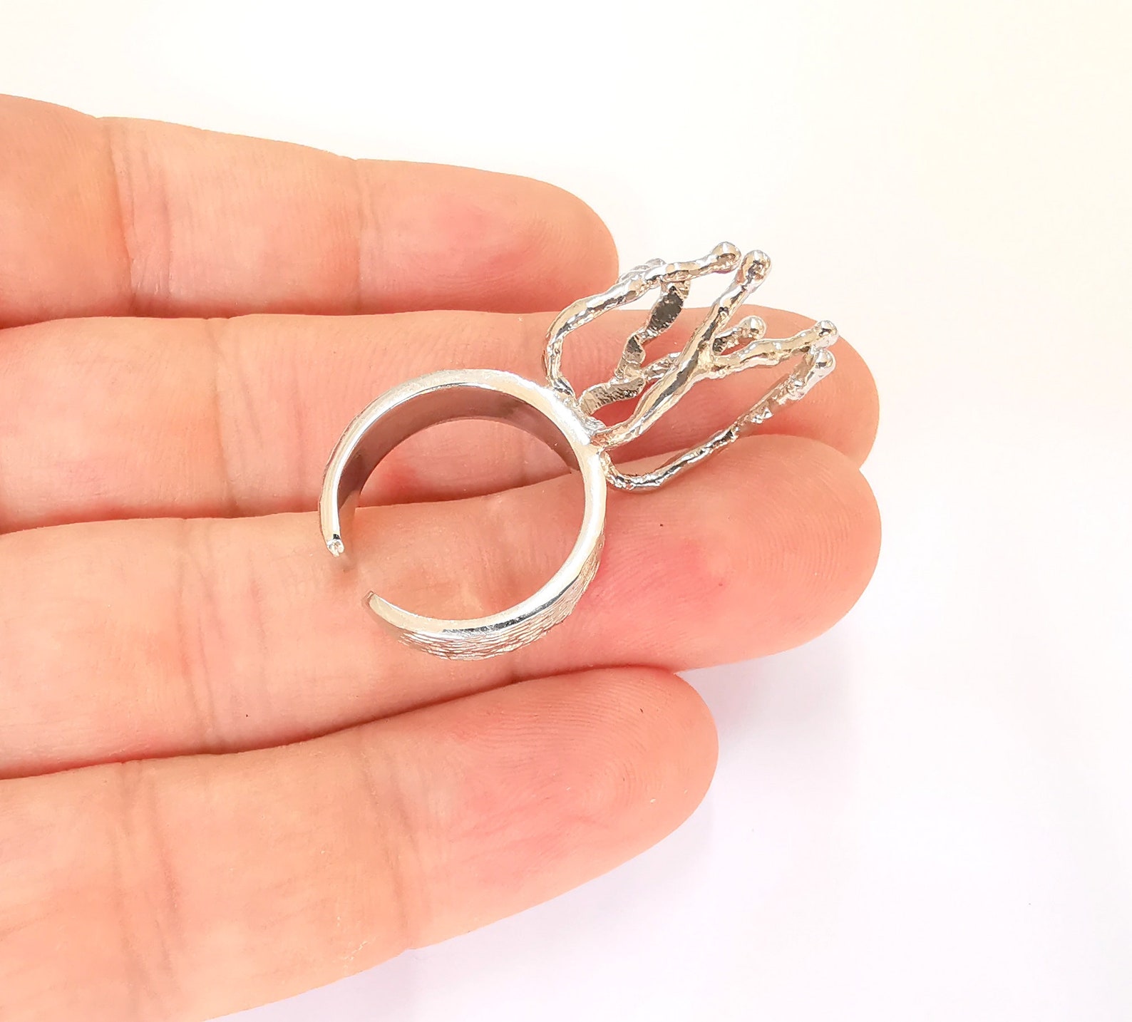 Anillo De Garra Plata Esterlina Anillo De Garra En Blanco 925 Etsy Espa a