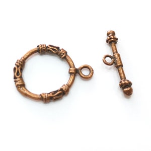 4 Sets Toggle Clasps Antique Copper Plated Toggle Clasp Findings 25x20mm+23x6mm  G13904