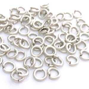 100 Pcs (5 mm) Antique Silver Plated Brass Strong jumpring ,Findings G3611
