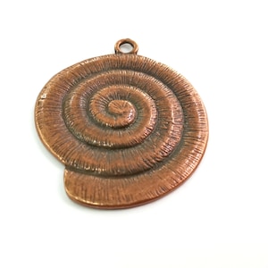 Copper Ammonite Charms Antique Copper Plated Charms (59x47mm)  G18639