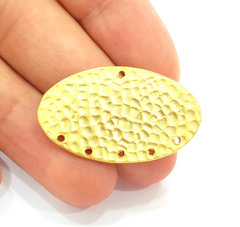Gold Plated Connector Gold Plated Brass Charms 37x22mm G8491 Etsy