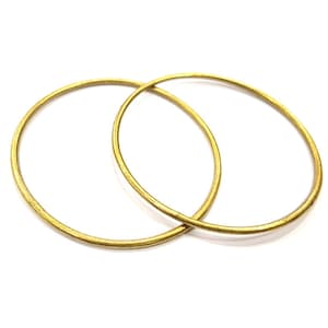Large Circle Connector Antique Bronze Connector Antique Bronze Plated Metal (69mm)  G12404