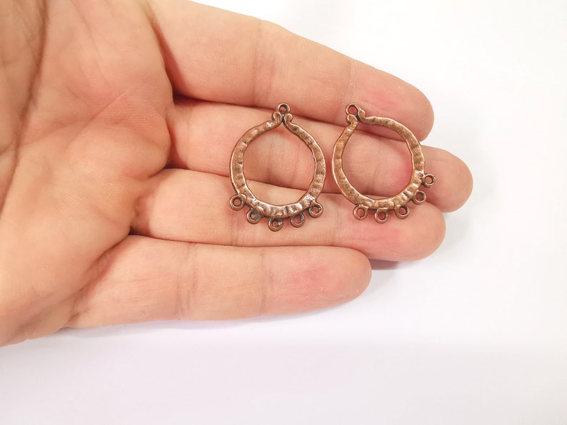 G23962 32x24mm 4 Antique copper charms connector Antique copper plated charms