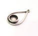 10 Silver Pendant Bezel Blank Earring Component Antique Silver Plated Blanks (8mm Blank) G9093 