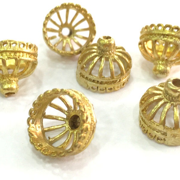 4 Raw Brass Cones  Findings 13x10mm G3593