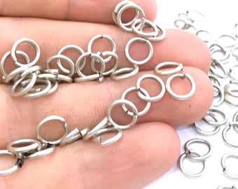 Silver Jumpring Antique Silver Plated Brass Strong jumpring ,Findings (8 mm) G4626