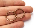 10 Bone Shape Circle Charm Connector Antique Copper Plated Charms  (21 mm)  G19682 product logo