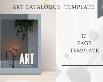 Plantilla de portafolio de arte / Presentación de portafolio / CANVA / Catálogo de arte / Plantilla de bellas artes