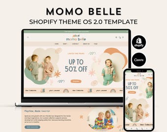 Momo Belle Shopify Theme: Baby & Kids Boutique Store Template