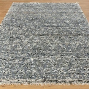 8x10 Hand-Knotted Beni Ourain Rug: Modern Bohemian Wool Area Rug
