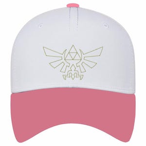 Two-Tone Cap Featuring Embroidered Zelda