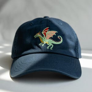 Embroidered Dragon Cap –Fantasy Streetwear Cap