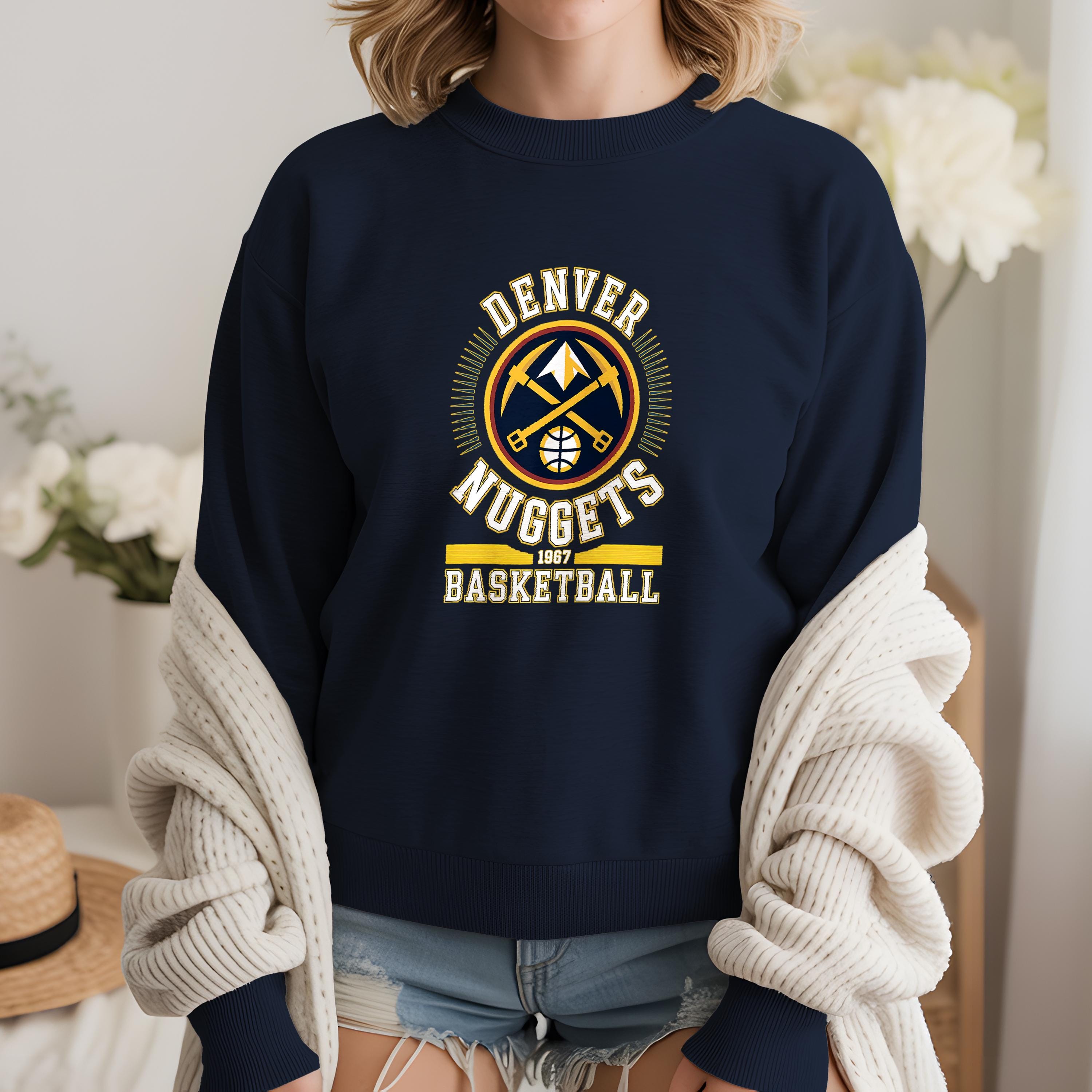 Sweat à Capuche Denver Nuggets NBA Pour Homme - Taille XL - Couleur Bleu - Polaire - État Occasion