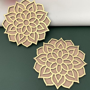 4” heavy duty high quality mdf Rangoli template - Set of 2