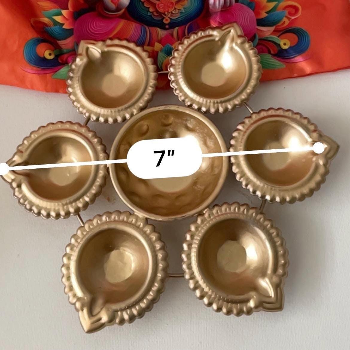 7" brass urli with Ganapati string bag perfect Diwali gift