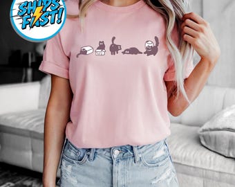 Funny Cat Chaos T-Shirt – Meme Style Graphic Tee, Cat Lover Gift