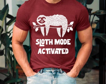 Sloth Mode Activated Graphic Tee - Lazy Day Comfort Shirt