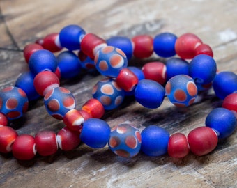 Reproduction Red and Blue Whiteheart Mix