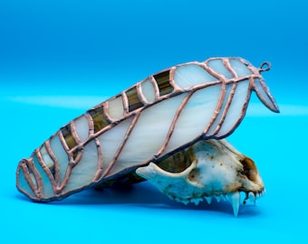 Stained Glass Turkey Feather: Natural