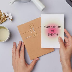 Mazzo di carte di affermazioni stampabili in formato PDF, strumento digitale per la cura di sé e la consapevolezza, citazioni positive quotidiane per la chiarezza mentale e la guarigione