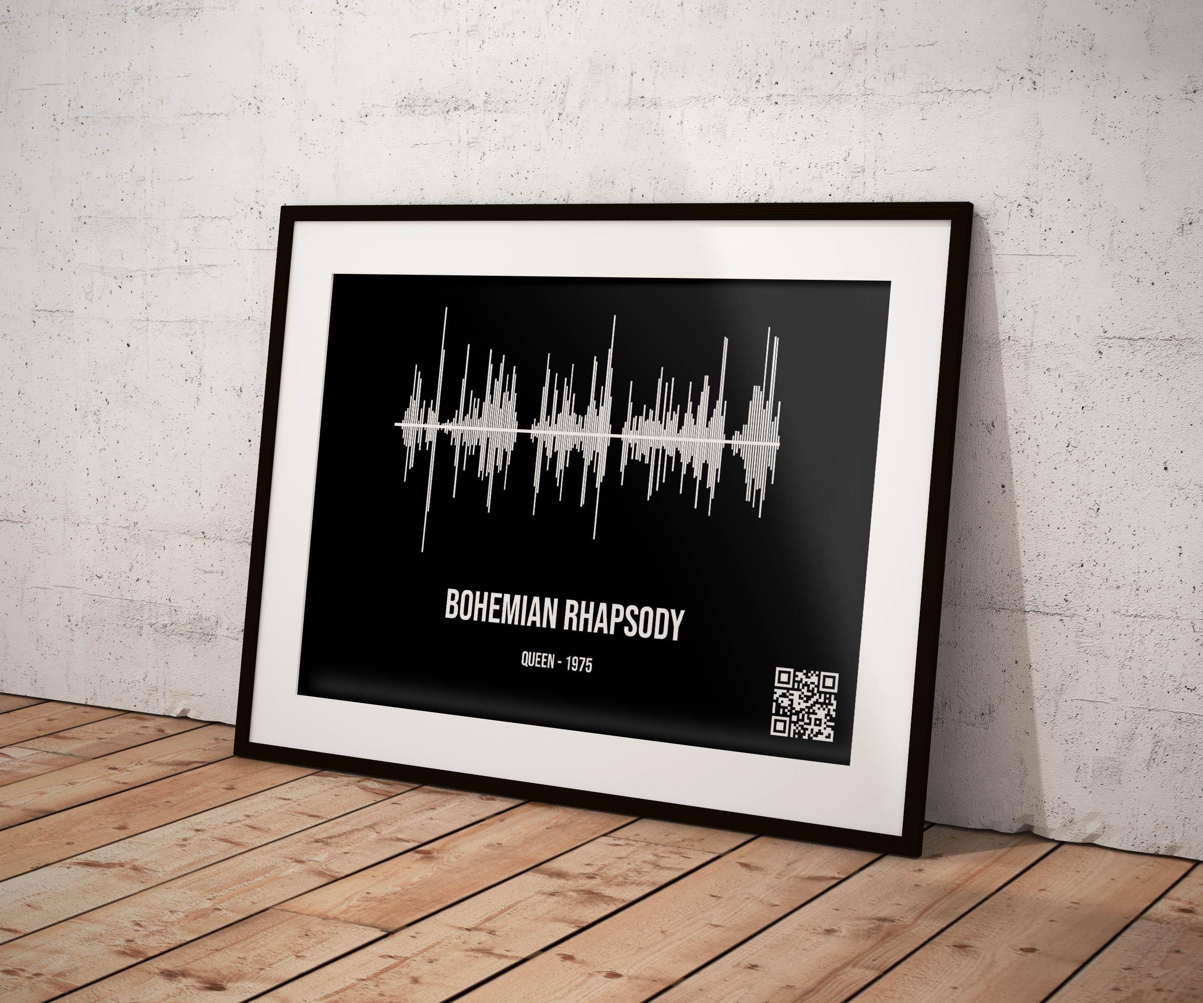 Soundwave Code Font Custom Soundwave Print With QR Code, Personalized Audio Gift ...