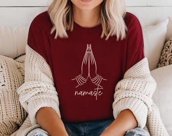 T-shirt Namaste | Chemise de yoga en Baumwolle | chemise spirituelles | Mode Achtsamkeit & Spiritualität | Yogakleidung | Yoga Geschenk | Pilates