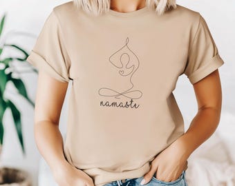 T-shirt Namaste | Chemise de yoga en Baumwolle | chemise spirituelles | Mode Achtsamkeit & Spiritualität | Yogakleidung | Yoga Geschenk | Pilates