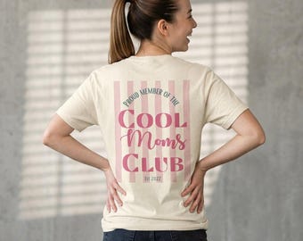 Muttertagsgeschenk | Geschenk zum Muttertag | Personalisiert und Einzigartig | Statement Shirt | T-Shirt aus Baumwolle | Cool Moms Club 2026