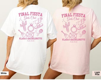 Personnalisez vos T-shirts JGA Final Fiesta | Équipe Braut & Namen | -shirt ras du cou Junggesellenabschied | Chemises JGA Geschenk | Chemise Gruppen