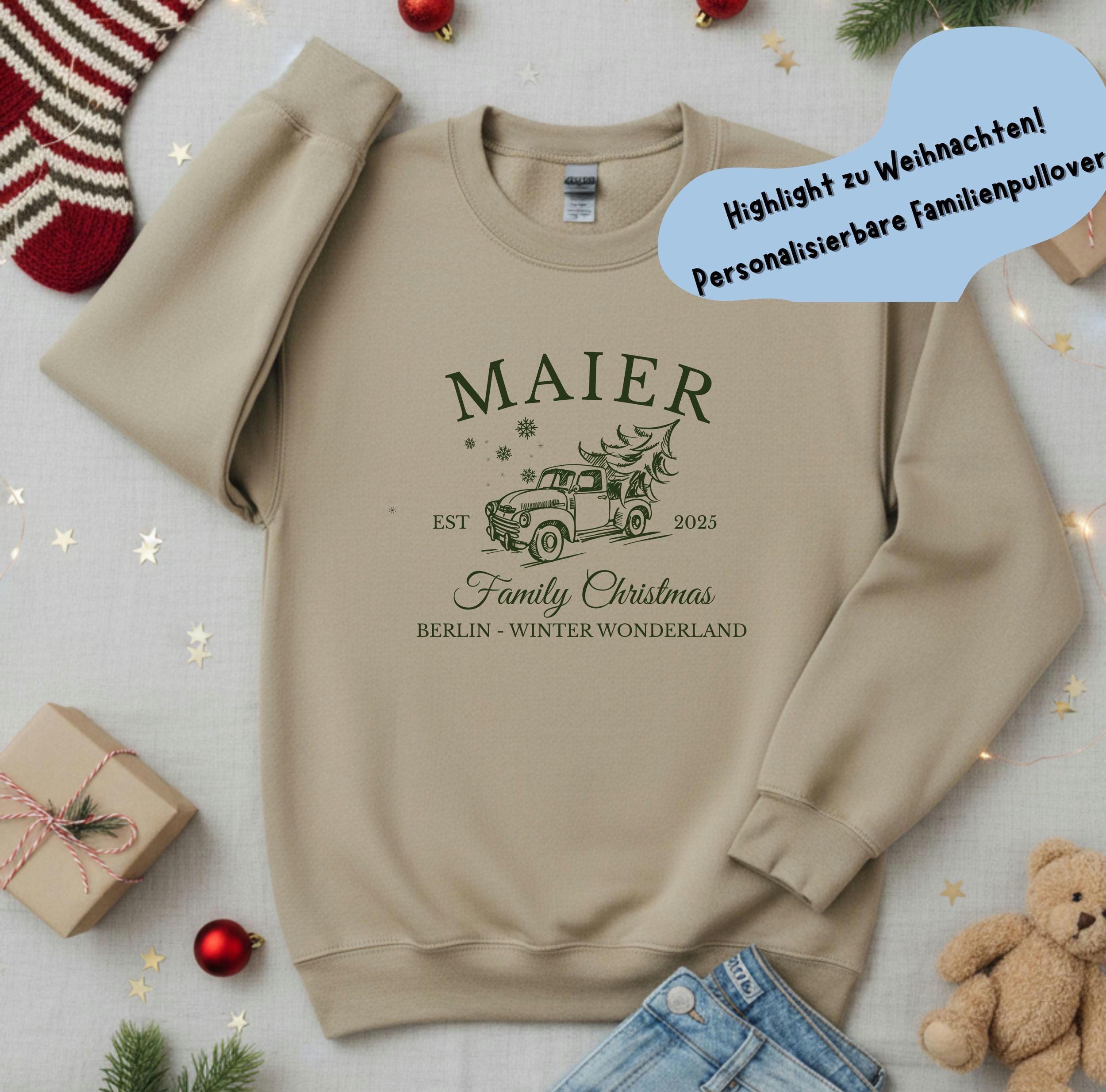 Weihnachtspullover personalisiert familie