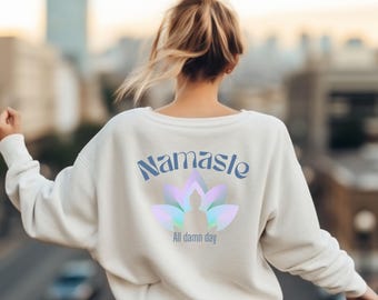 Sweat-shirt Namaste | Pull de yoga | Gildan 18000 | Mode Achtsamkeit Spiritualität | Kleidung de yoga | Yoga Geschenk | Sensibilisation à la santé mentale
