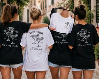 Personalisierbares JGA Gruppen Shirt | Team Braut & Namen | Junggesellenabschied Crew T-Shirt | Geschenk JGA Shirts | Bride Squad Shirt