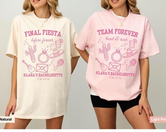 Camisas JGA personalizadas Final Fiesta / Team Braut & Namen / Camiseta Junggesellenabschied Crew / Camisas Geschenk JGA / Gruppenshirt