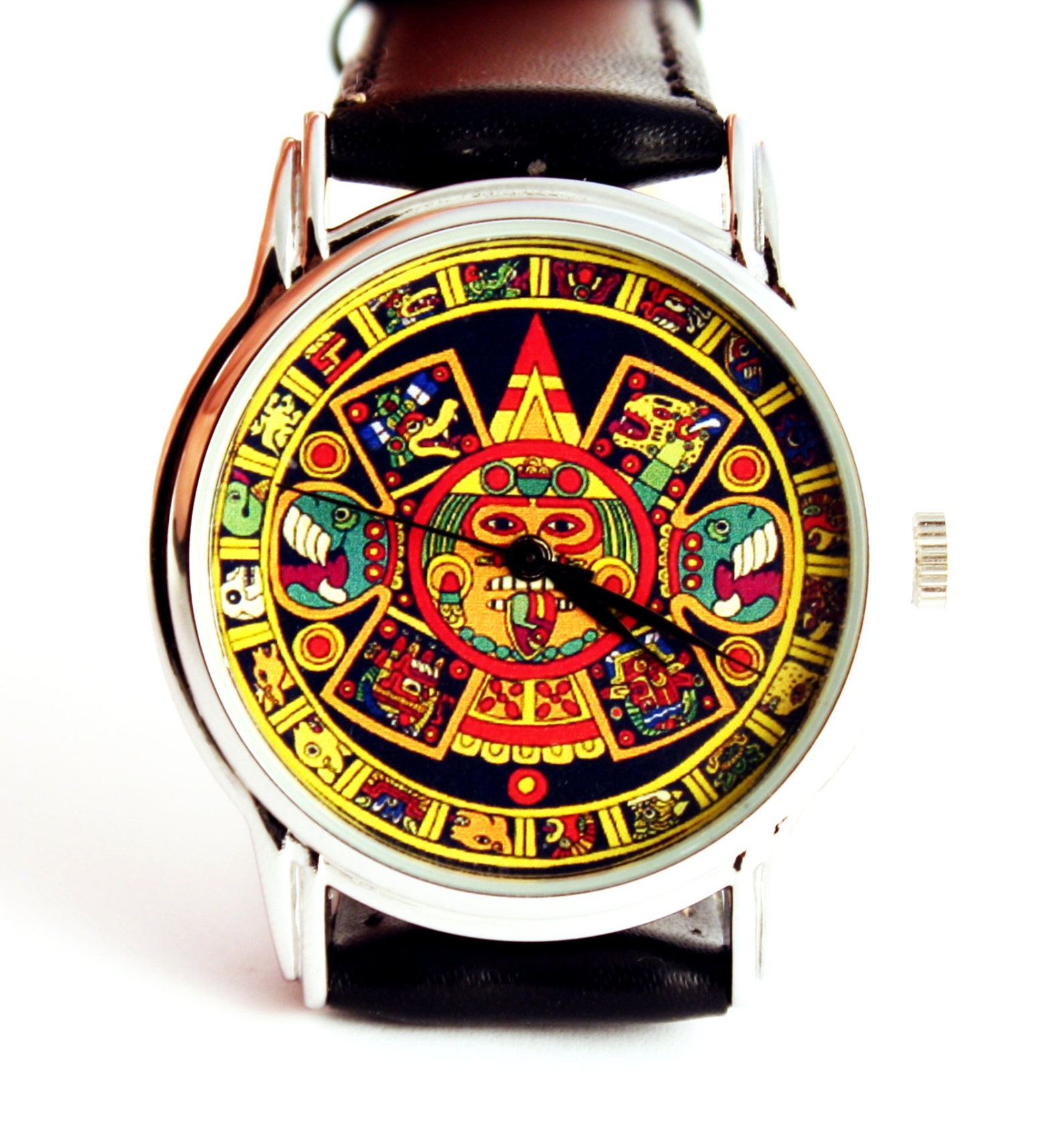 Watch Aztec calendar unisex watch women watch mens wrist Etsy