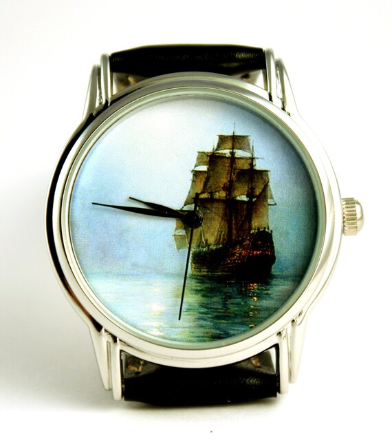 Watch sailing ship wristwatch Sea ocean montre hommewatch for Etsy