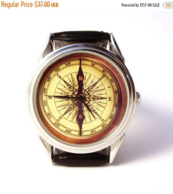 men's watch with compass