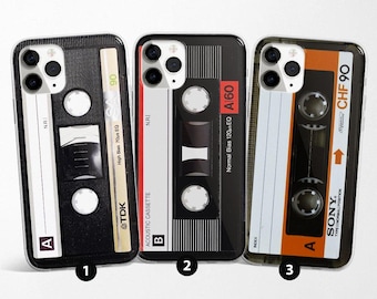 Funda para teléfono con reproductor de casete retro vintage compatible con iPhone 17 Pro Max, 16e, 15, 14, 12 y Samsung S25 Ultra, S24 FE, A56, Pixel 9 Pro 8