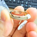 White Opal Inlay Tungsten Ring – Silver, Black, Gold & Rose Gold, Custom Engraved product logo