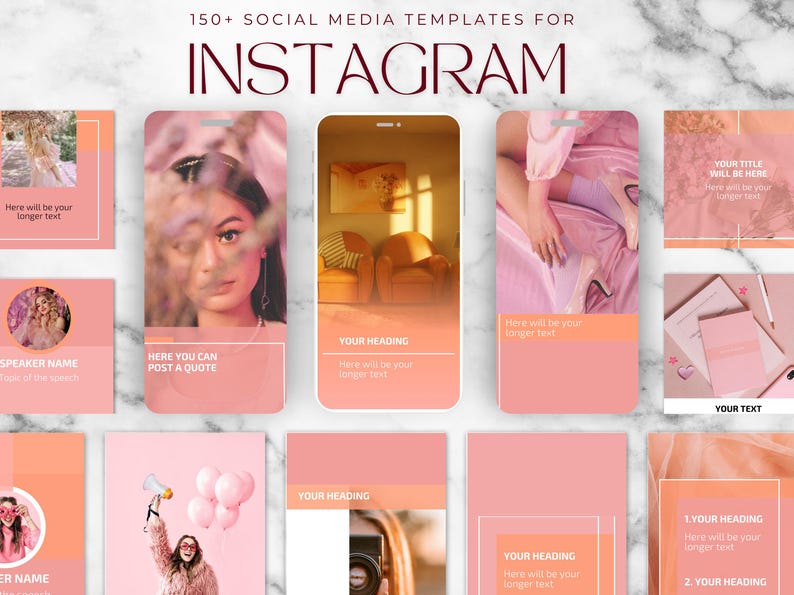 PINK PASTEL | Social Media Templates | Instagram Content Templates ...