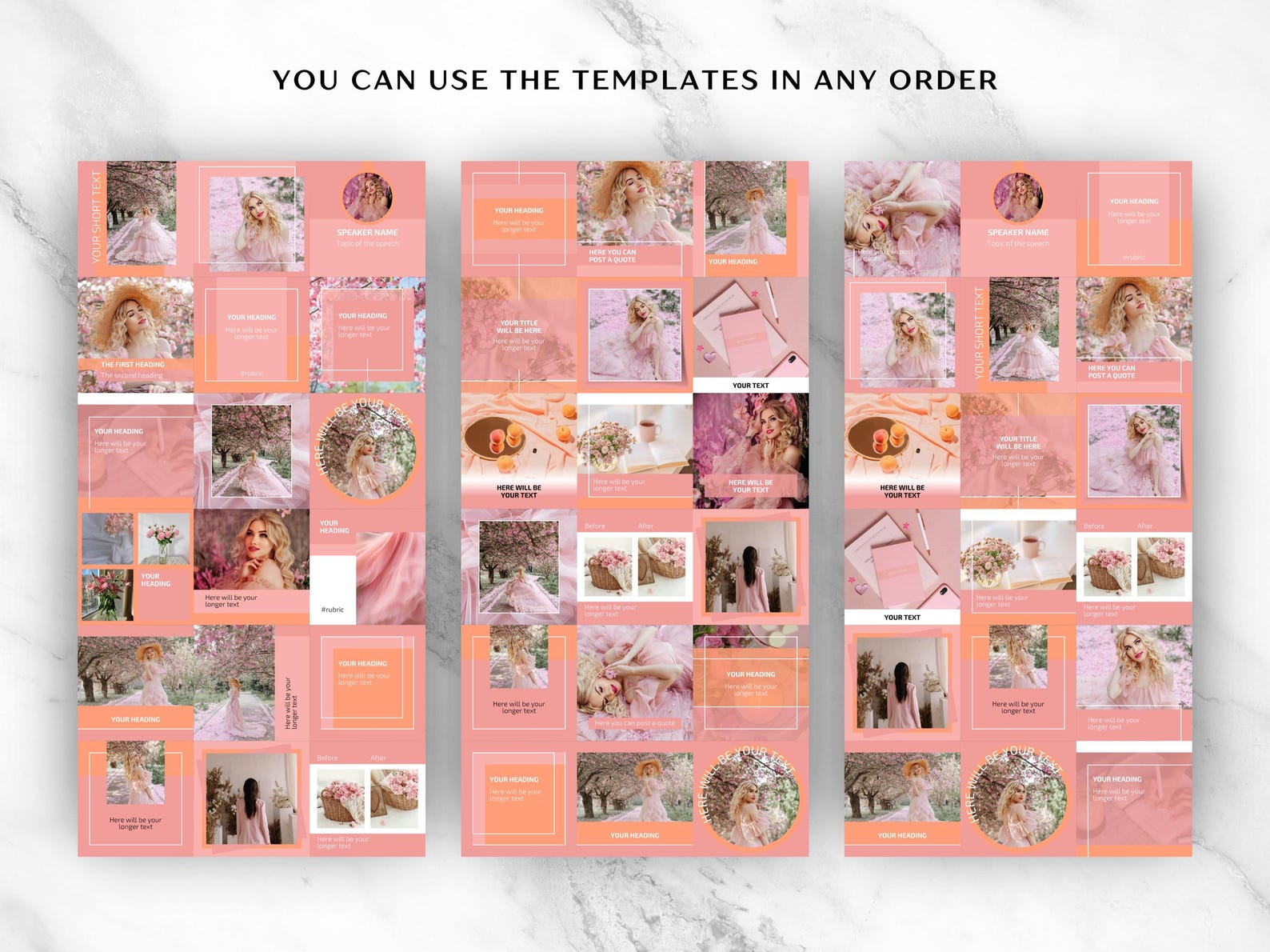 PINK PASTEL | Social Media Templates | Instagram Content Templates ...