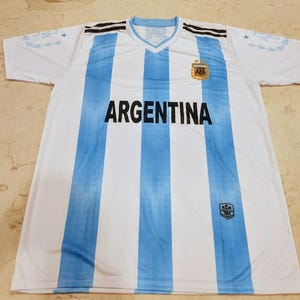Argentina Soccer Jersey Futból Copa Mundial World Cup Olympics Copa America ARG Buenos Aires Unisex M L Men  B1