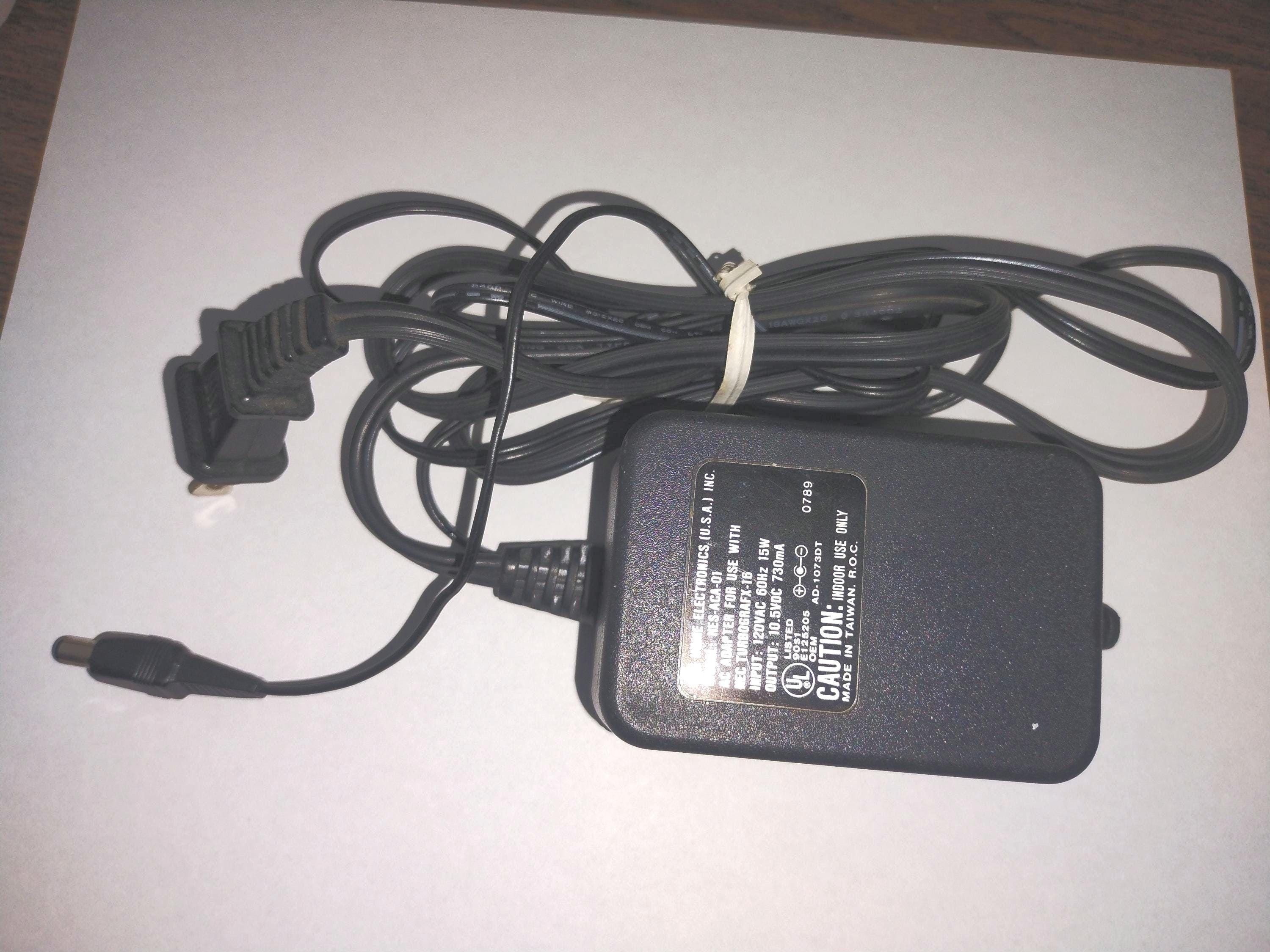 Alimentation ELM HES-ACA-01 Pour NEC TurboGrafx-16 Et CD – Noir, Compatible PC Engine