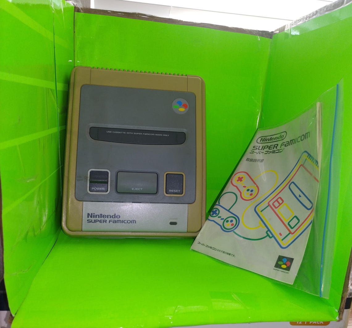 Official Nintendo Super Famicom Console Controllers SNES Original Box Working AC Adapter Usa Seller, foto 2 di 5