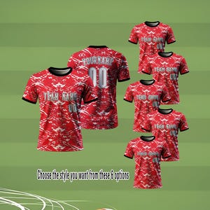 Custom Heat Press Soccer Jersey | Personalized Name & Number Team Shirt | Breathable Athletic Uniform