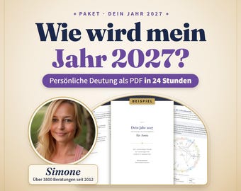Annual horoscope 2027 and numerology package: what will 2027 bring me, time frame with dates and personal year, PDF in German, in 24 hours